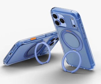 Чехол Uniq для iPhone 18 Pro Max/17 Pro Max чехол Swivix with 360-Rotating stand Polar Blue (Magsafe) (IP6.9P(2026)-SWVPBLU) на фоне в магазине Nice case